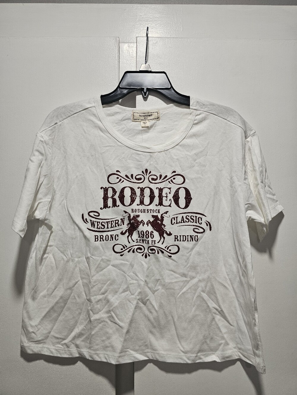 NWT No Comment Rodeo Graphic Tee, Large